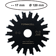 Fermacell freesschijf 18T voor vloerverwarming in fermacell en gipsgebonden vloeren-17x120